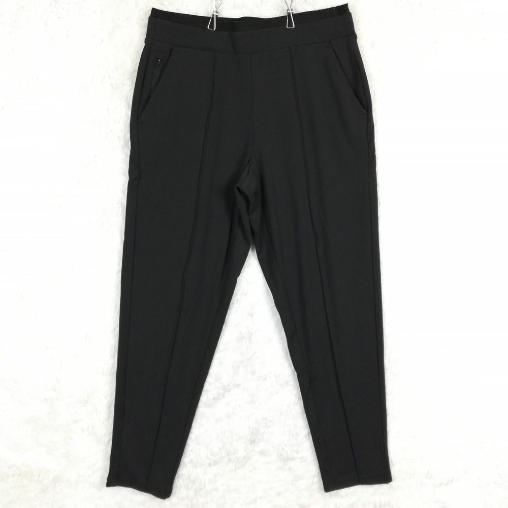 Athleta Womens‎ Pants Venice Pintuck Black Pull On Front Seam High Rise Active S